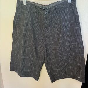 O'Neill Men's Charcoal Checkered Shorts